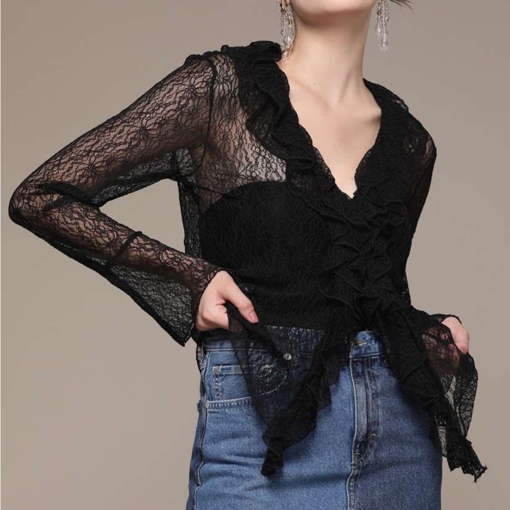 Mango Lace Ruffle Top - Picture 5 of 5